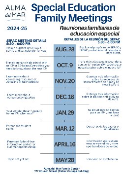 Alma SEPAC Meeting Schedule